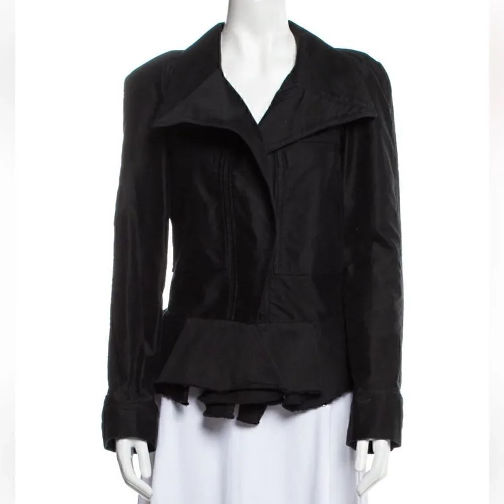 Isabel Marant Black Ruffle Jacket, Shoulder Pads, NWOT